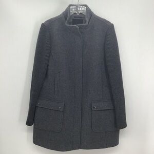 Talbot’s Wool Sweater Sleeve Jacket Coat Classic Winter Warm Gray Size 16P
